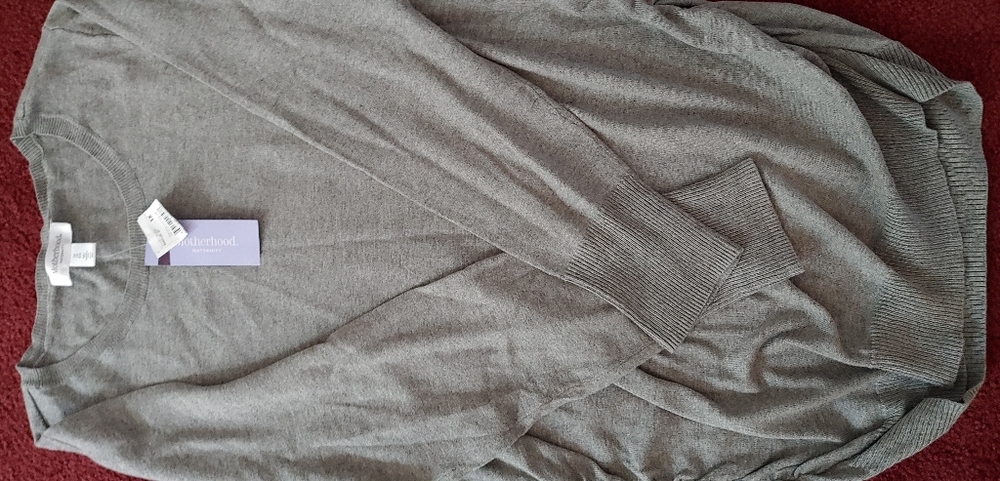 NWT Motherhood Maternity Grey 1X Sweater